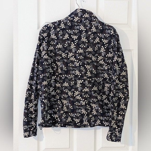 Member's Mark XS  Zipper Kangaroo Pocket Long Sleeve Travel Pullover Floral NWT - Picture 7 of 14